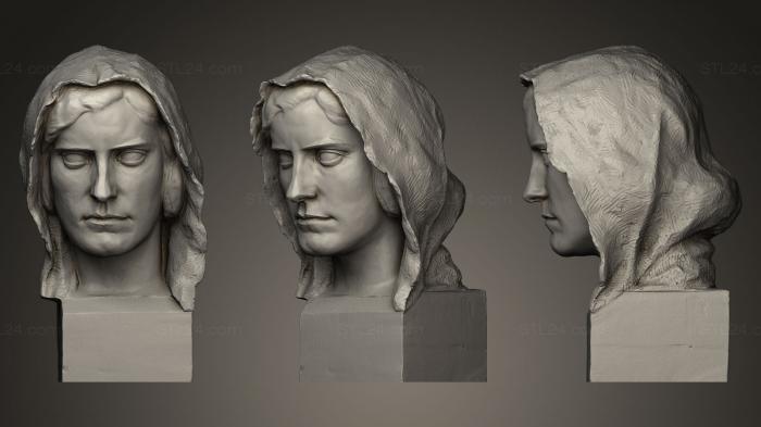 Бюсты и барельефы известных личностей (Жанна Эспонд, BUSTC_0277) 3D модель для ЧПУ станка